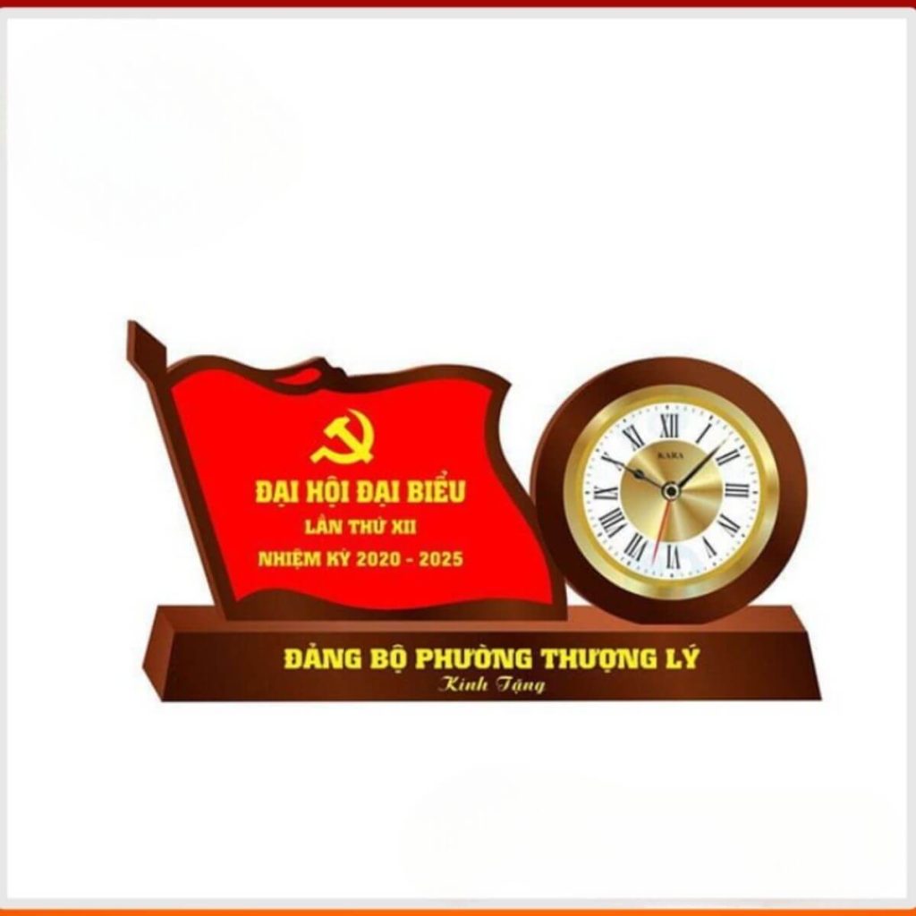 đồng hồ để bàn quà tặng đại hội