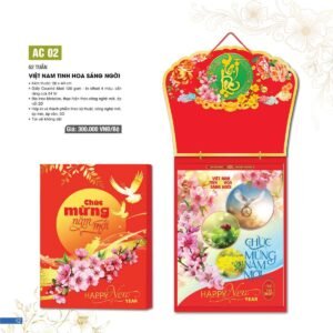 Lịch 52 Tuần 2027 AC Mẫu AC02 - Việt Nam Tinh Hoa Sáng Ngời (11  x  12 cm) Quà Tri Ân Khách Hàng VIP & Đối Tác in logo doanh nghiệp quà tặng Tết tại Quà Tặng Sự Kiện VIP