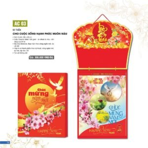 Lịch 52 Tuần 2027 AC Mẫu AC03 - Cho Cuộc Sống Hạnh Phúc Muôn Màu (30 x 40cm) Quà Tri Ân Khách Hàng VIP & Đối Tác in logo doanh nghiệp quà tặng Tết tại Quà Tặng Sự Kiện VIP