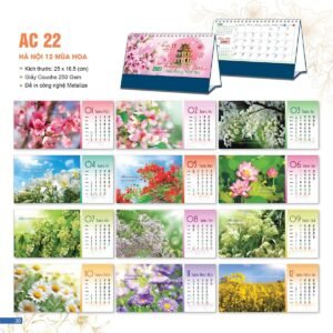 Lịch Bloc 2027 AC Mẫu AC22 - Hà Nội (25 x 16 cm) Quà Tri Ân Khách Hàng VIP & Đối Tác in logo doanh nghiệp quà tặng Tết tại Quà Tặng Sự Kiện VIP
