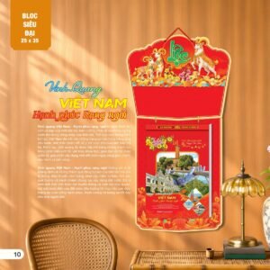 Lịch Bloc Siêu Đại 2027 AH Mẫu AH04 (25 x 35cm) Quà Tri Ân Khách Hàng VIP & Đối Tác in logo doanh nghiệp quà tặng Tết tại Quà Tặng Sự Kiện VIP