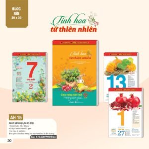 Lịch Bloc Siêu Đại 2027 AH Mẫu AH1516 (20 x 30cm) Quà Tri Ân Khách Hàng VIP & Đối Tác in logo doanh nghiệp quà tặng Tết tại Quà Tặng Sự Kiện VIP