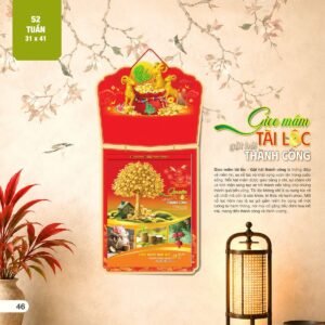 Lịch 52 Tuần 2027 AH Mẫu AH27 (31 x 41 cm) Quà Tri Ân Khách Hàng VIP & Đối Tác in logo doanh nghiệp quà tặng Tết tại Quà Tặng Sự Kiện VIP
