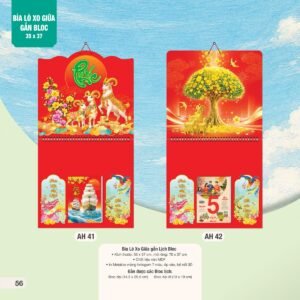 Lịch Treo Tường Lò Xo 2027 AH Mẫu AH41 (35 x 37 cm) Quà Tri Ân Khách Hàng VIP & Đối Tác in logo doanh nghiệp quà tặng Tết tại Quà Tặng Sự Kiện VIP