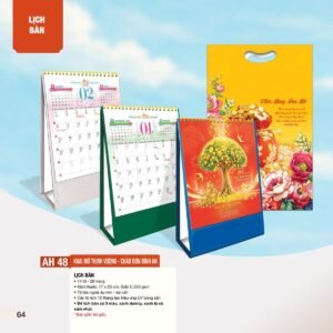 Lịch Để Bàn 2027 AH Mẫu AH48 (11  x  18 cm) Quà Tri Ân Khách Hàng VIP & Đối Tác in logo doanh nghiệp quà tặng Tết tại Quà Tặng Sự Kiện VIP