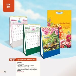 Lịch Để Bàn 2027 AH Mẫu AH51 (12  x  18 cm) Quà Tri Ân Khách Hàng VIP & Đối Tác in logo doanh nghiệp quà tặng Tết tại Quà Tặng Sự Kiện VIP