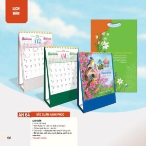 Lịch Để Bàn 2027 AH Mẫu AH64 (12  x  18 cm) Quà Tri Ân Khách Hàng VIP & Đối Tác in logo doanh nghiệp quà tặng Tết tại Quà Tặng Sự Kiện VIP