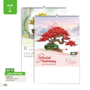 Lịch Treo Tường Lò Xo 7 Tờ 2027 AH Mẫu AH79 (40 x 60cm) Quà Tri Ân Khách Hàng VIP & Đối Tác in logo doanh nghiệp quà tặng Tết tại Quà Tặng Sự Kiện VIP
