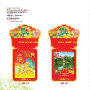 Lịch Bloc Siêu Đại 2027 AK Mẫu AK06 (20 x 30 cm) Quà Tri Ân Khách Hàng VIP & Đối Tác in logo doanh nghiệp quà tặng Tết tại Quà Tặng Sự Kiện VIP