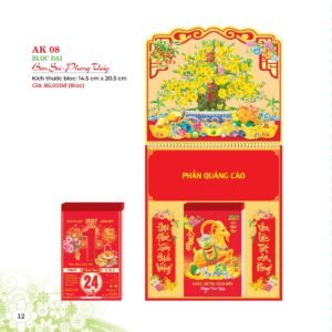 Lịch Bloc 2027 AK Mẫu AK08 (29 x 41 cm) Quà Tri Ân Khách Hàng VIP & Đối Tác in logo doanh nghiệp quà tặng Tết tại Quà Tặng Sự Kiện VIP