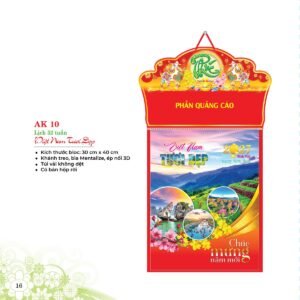 Lịch 52 Tuần 2027 AK Mẫu AK10 (28  x  202 cm) Quà Tri Ân Khách Hàng VIP & Đối Tác in logo doanh nghiệp quà tặng Tết tại Quà Tặng Sự Kiện VIP