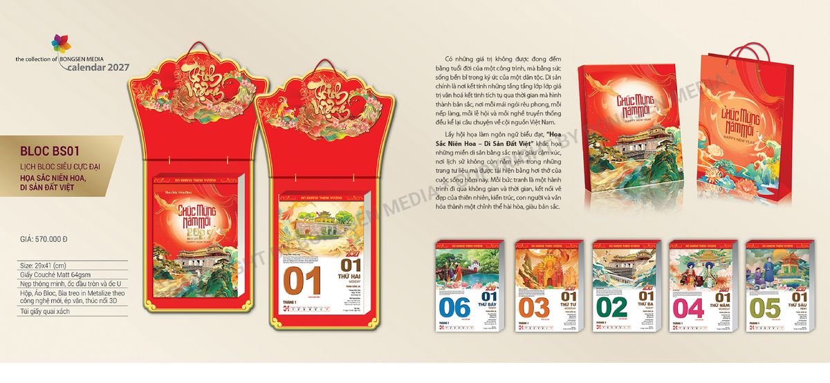 Lịch Bloc Siêu Cực Đại 2027 BS01 Quà Tri Ân Khách Hàng VIP & Đối Tác