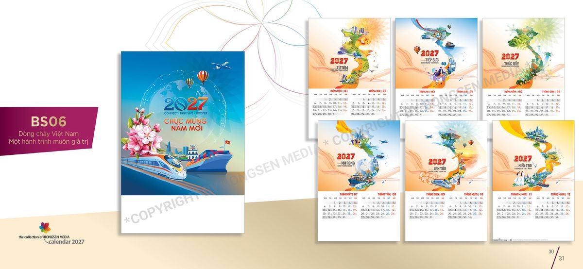 Lịch 7 Tờ Lò Xo 2027 BS16 Quà Tri Ân Khách Hàng VIP & Đối Tác Lịch 7 Tờ Lò Xo 2027 BS16 Quà Tri Ân Khách Hàng VIP & Đối Tác