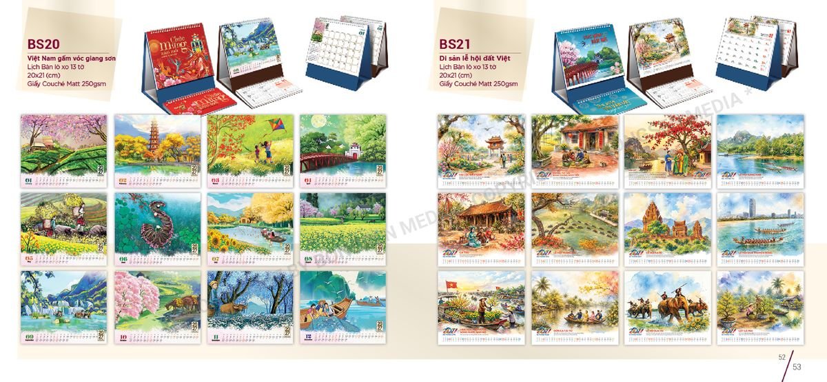 Lịch Để Bàn Nghệ Thuật 2027 BS27 Quà Tri Ân Khách Hàng VIP & Đối Tác