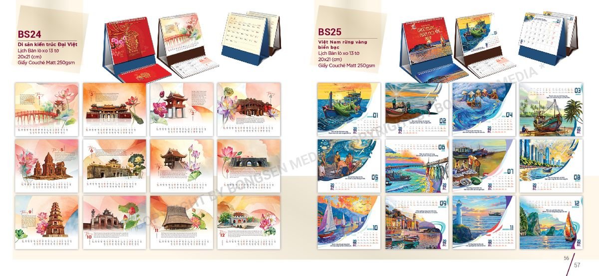 Lịch Để Bàn Nghệ Thuật 2027 BS29 Quà Tri Ân Khách Hàng VIP & Đối Tác
