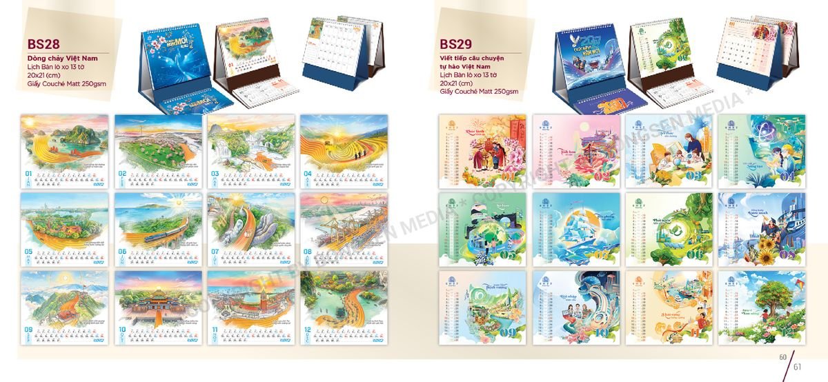 Lịch Để Bàn Nghệ Thuật 2027 BS31 Quà Tri Ân Khách Hàng VIP & Đối Tác