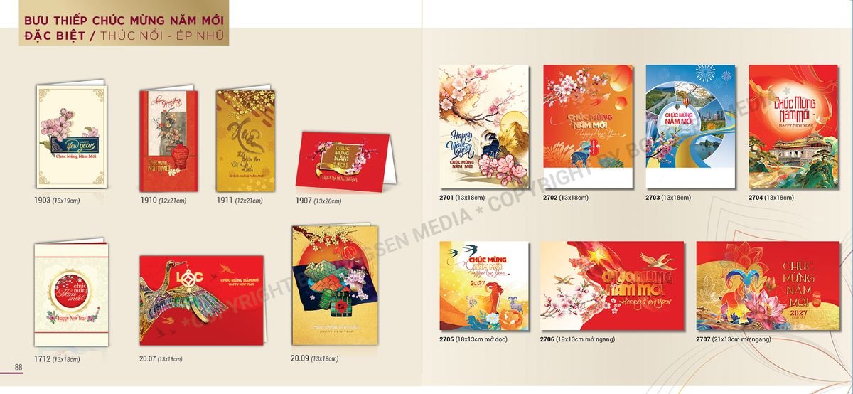 Bưu Thiếp Chúc Tết BS BS45 Quà Tri Ân Khách Hàng VIP & Đối Tác
