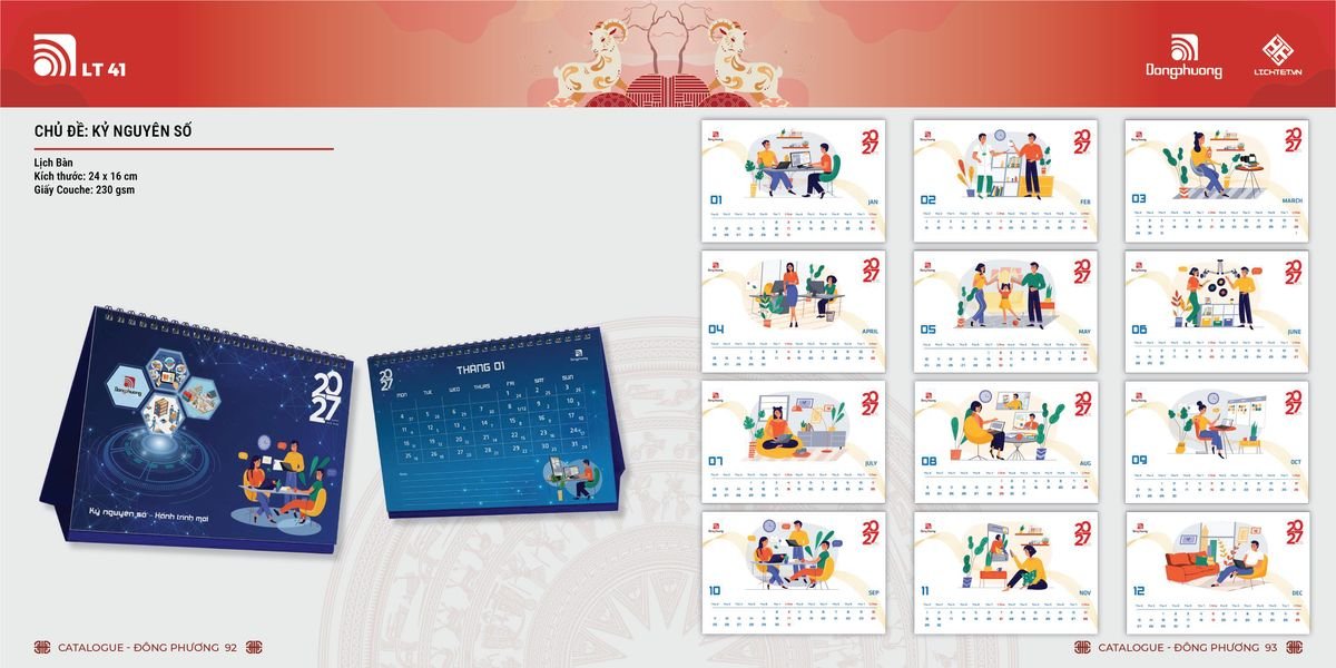 Lịch Bloc ĐP 2027 DP45 Quà Tri Ân Khách Hàng VIP & Đối Tác