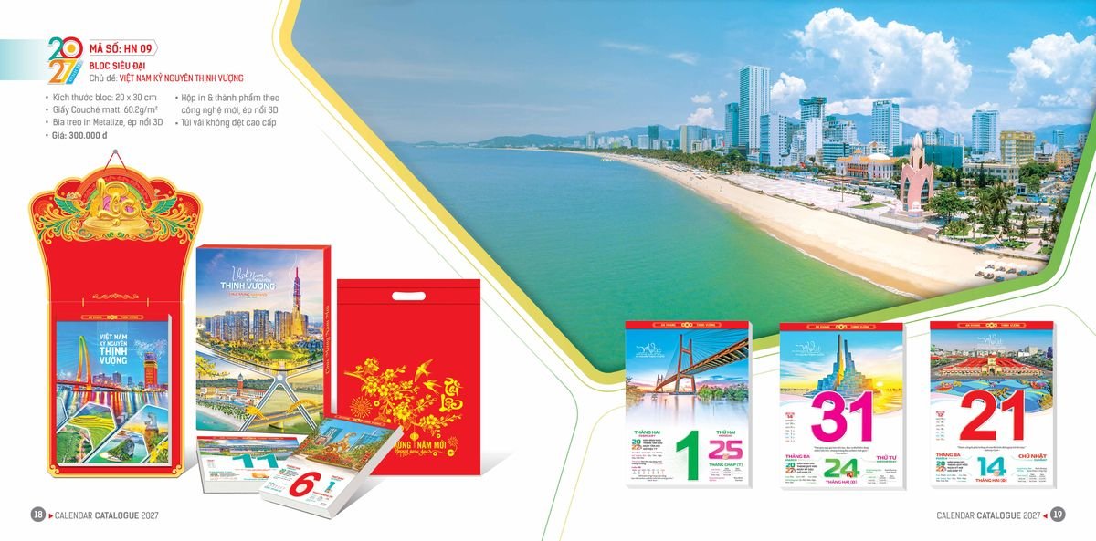 Lịch Bloc Hoa Niên 2027 ĐP DPHN08 Quà Tri Ân Khách Hàng VIP & Đối Tác
