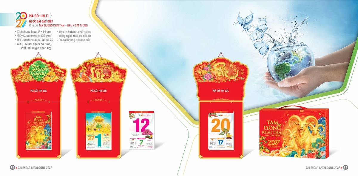 Lịch Bloc Hoa Niên 2027 ĐP DPHN10 Quà Tri Ân Khách Hàng VIP & Đối Tác