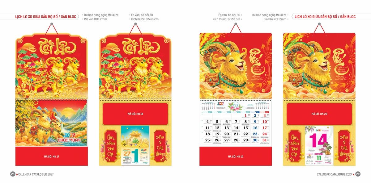 Lịch Bloc Hoa Niên 2027 ĐP DPHN13 Quà Tri Ân Khách Hàng VIP & Đối Tác
