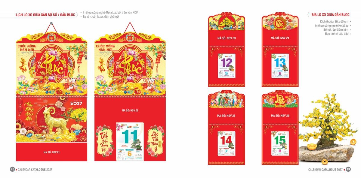 Lịch Bloc Hoa Niên 2027 ĐP DPHN23 Quà Tri Ân Khách Hàng VIP & Đối Tác