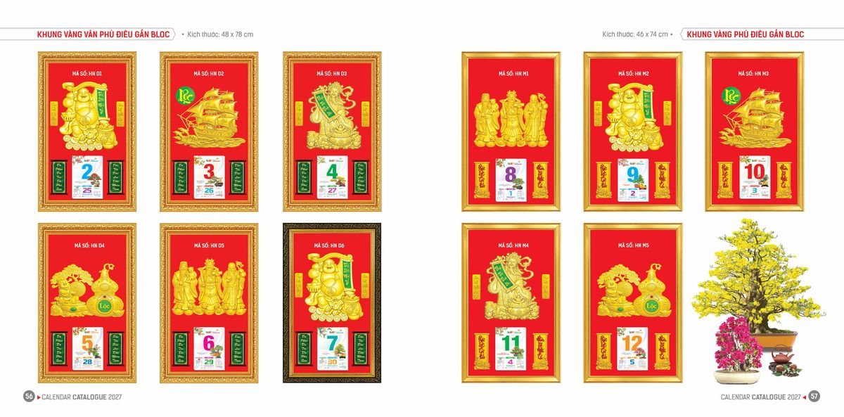 Lịch Bloc Hoa Niên 2027 ĐP DPHN27 Quà Tri Ân Khách Hàng VIP & Đối Tác