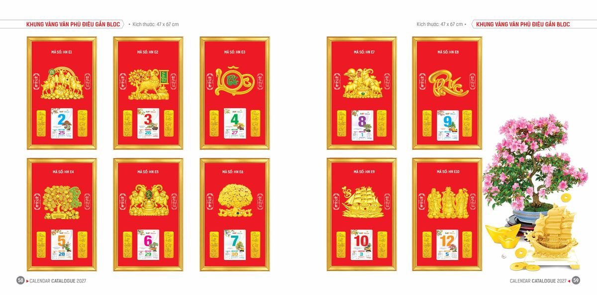 Lịch Bloc Hoa Niên 2027 ĐP DPHN28 Quà Tri Ân Khách Hàng VIP & Đối Tác