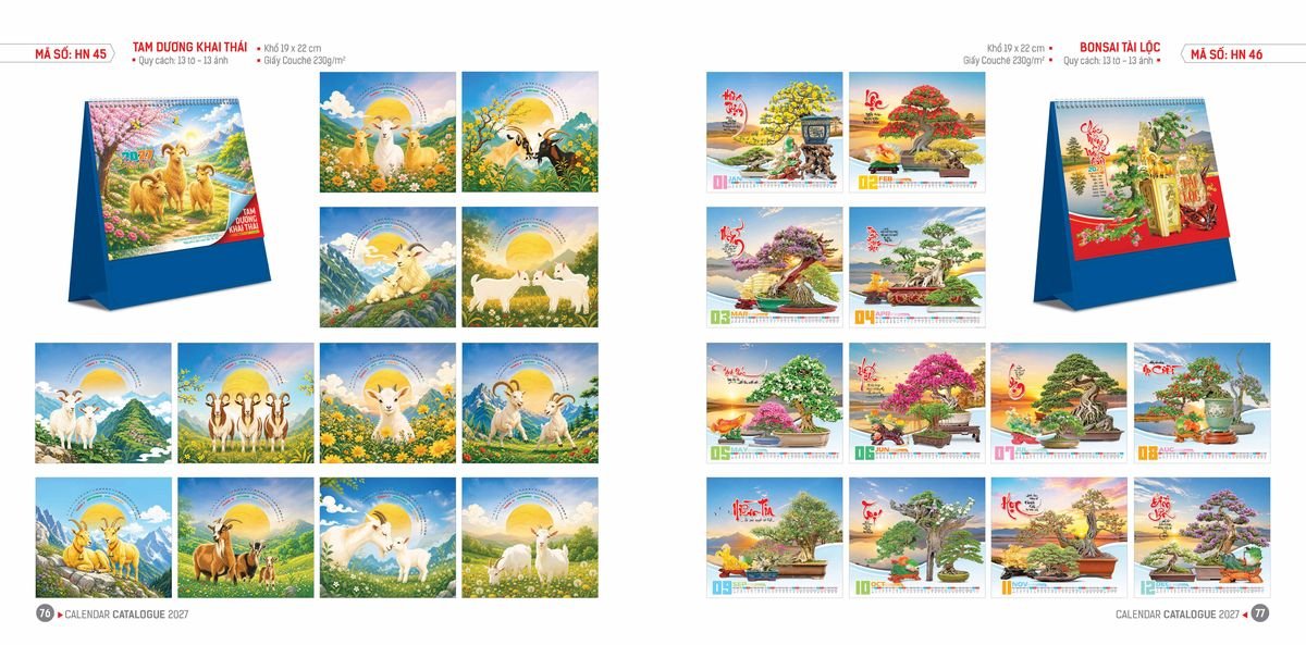 Lịch Bloc Hoa Niên 2027 ĐP DPHN37 Quà Tri Ân Khách Hàng VIP & Đối Tác
