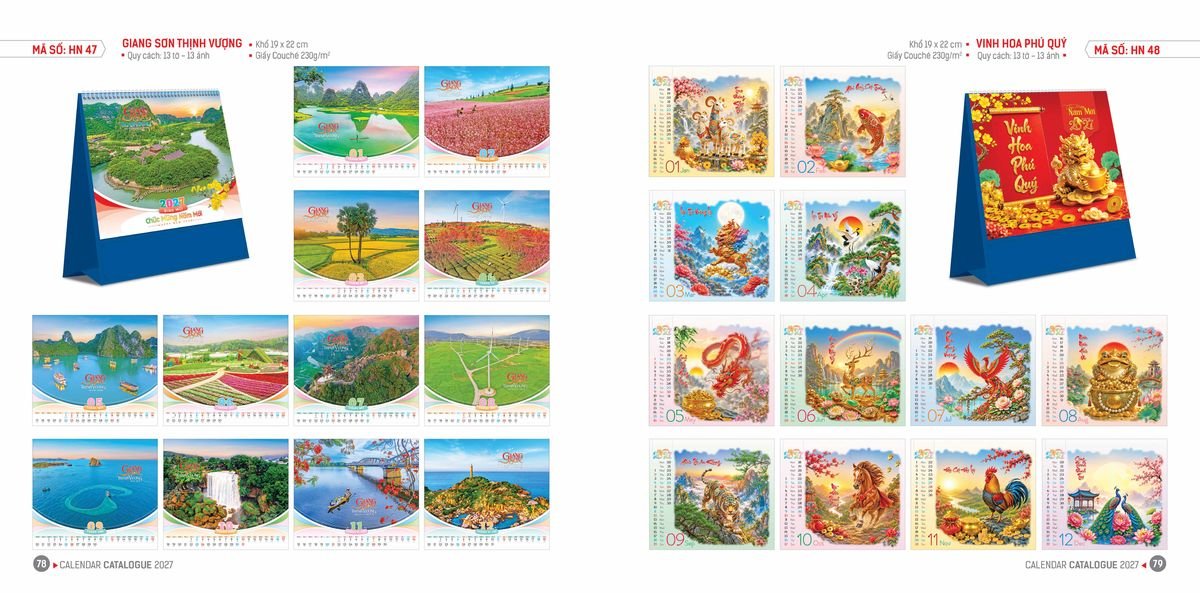 Lịch Bloc Hoa Niên 2027 ĐP DPHN38 Quà Tri Ân Khách Hàng VIP & Đối Tác