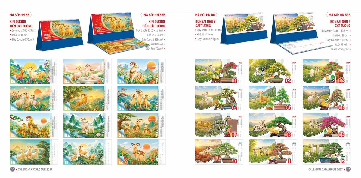 Lịch Bloc Hoa Niên 2027 ĐP DPHN42 Quà Tri Ân Khách Hàng VIP & Đối Tác