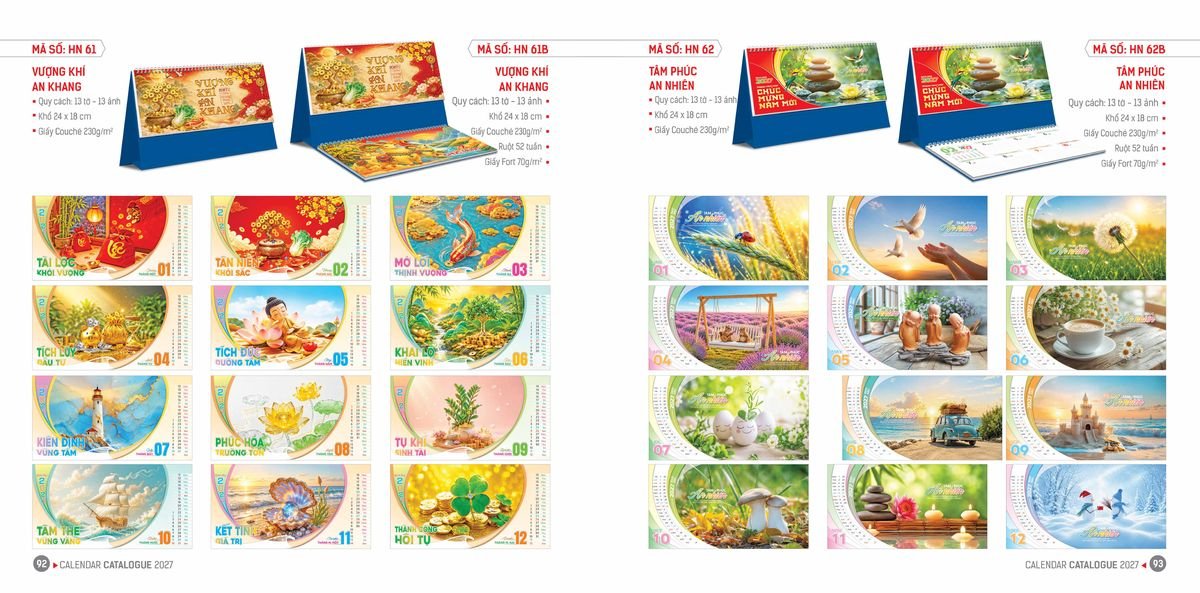 Lịch Bloc Hoa Niên 2027 ĐP DPHN45 Quà Tri Ân Khách Hàng VIP & Đối Tác