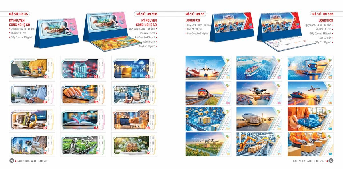 Lịch Bloc Hoa Niên 2027 ĐP DPHN47 Quà Tri Ân Khách Hàng VIP & Đối Tác