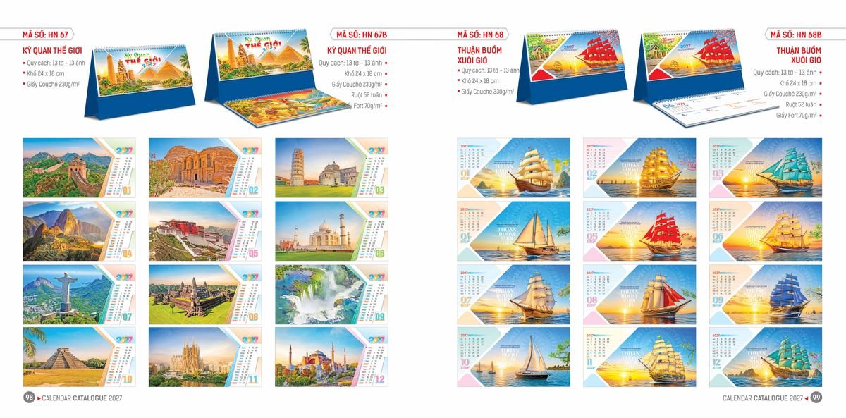 Lịch Bloc Hoa Niên 2027 ĐP DPHN48 Quà Tri Ân Khách Hàng VIP & Đối Tác