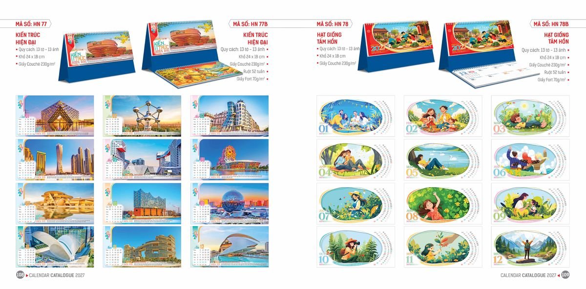 Lịch Bloc Hoa Niên 2027 ĐP DPHN53 Quà Tri Ân Khách Hàng VIP & Đối Tác