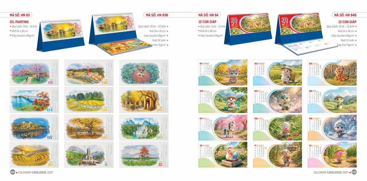 Lịch Bloc Hoa Niên 2027 ĐP DPHN56 Quà Tri Ân Khách Hàng VIP & Đối Tác