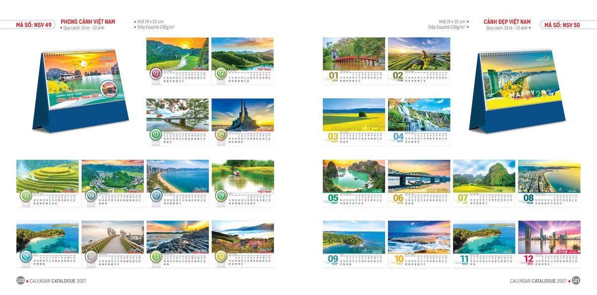 Lịch Bloc Hoa Niên 2027 ĐP DPHN59 Quà Tri Ân Khách Hàng VIP & Đối Tác