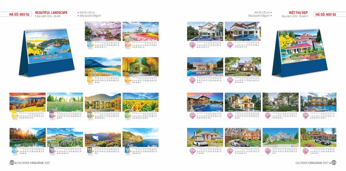 Lịch Bloc Hoa Niên 2027 ĐP DPHN60 Quà Tri Ân Khách Hàng VIP & Đối Tác