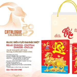 Lịch Bloc Siêu Cực Đại 2027 DVA Mẫu DVA02 - Non Nước Việt Nam (38 x 54cm) Quà Tri Ân Khách Hàng VIP & Đối Tác in logo doanh nghiệp quà tặng Tết tại Quà Tặng Sự Kiện VIP
