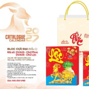 Lịch Bloc Cực Đại 2027 DVA Mẫu DVA05 (25 x 35cm) Quà Tri Ân Khách Hàng VIP & Đối Tác in logo doanh nghiệp quà tặng Tết tại Quà Tặng Sự Kiện VIP