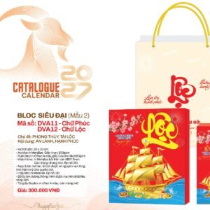 Lịch Bloc Siêu Đại 2027 DVA Mẫu DVA11 (20 x 30cm) Quà Tri Ân Khách Hàng VIP & Đối Tác in logo doanh nghiệp quà tặng Tết tại Quà Tặng Sự Kiện VIP