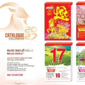 Lịch Bloc 2027 DVA Mẫu DVA17 (13 x 19cm) Quà Tri Ân Khách Hàng VIP & Đối Tác in logo doanh nghiệp quà tặng Tết tại Quà Tặng Sự Kiện VIP
