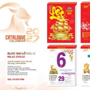 Lịch Bloc 2027 DVA Mẫu DVA18 (13 x 19cm) Quà Tri Ân Khách Hàng VIP & Đối Tác in logo doanh nghiệp quà tặng Tết tại Quà Tặng Sự Kiện VIP