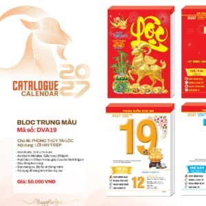 Lịch Bloc 2027 DVA Mẫu DVA19 - Thuận Buồm Xuôi Gió (29 x 41 cm) Quà Tri Ân Khách Hàng VIP & Đối Tác in logo doanh nghiệp quà tặng Tết tại Quà Tặng Sự Kiện VIP