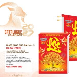 Lịch Bloc Cực Đại 2027 DVA Mẫu DVA21 (25 x 35cm) Quà Tri Ân Khách Hàng VIP & Đối Tác in logo doanh nghiệp quà tặng Tết tại Quà Tặng Sự Kiện VIP