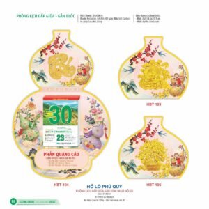 Lịch Bìa Treo 2027 HBT Mẫu HBT104 (13 x 19cm) Quà Tri Ân Khách Hàng VIP & Đối Tác in logo doanh nghiệp quà tặng Tết tại Quà Tặng Sự Kiện VIP