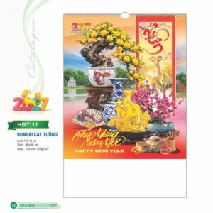 Lịch Bloc 2027 HBT Mẫu HBT11 (29 x 41 cm) Quà Tri Ân Khách Hàng VIP & Đối Tác in logo doanh nghiệp quà tặng Tết tại Quà Tặng Sự Kiện VIP