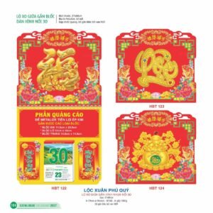 Lịch Treo Tường Lò Xo 2027 HBT Mẫu HBT122 (37 x 68cm) Quà Tri Ân Khách Hàng VIP & Đối Tác in logo doanh nghiệp quà tặng Tết tại Quà Tặng Sự Kiện VIP