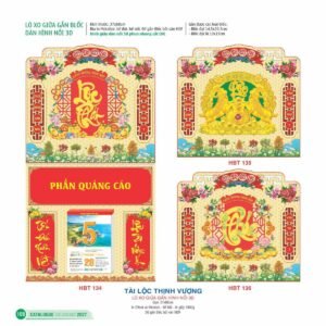 Lịch Treo Tường Lò Xo 2027 HBT Mẫu HBT134 (37 x 68cm) Quà Tri Ân Khách Hàng VIP & Đối Tác in logo doanh nghiệp quà tặng Tết tại Quà Tặng Sự Kiện VIP