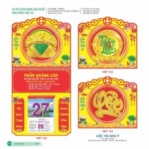 Lịch Treo Tường Lò Xo 2027 HBT Mẫu HBT157 (30 x 60cm) Quà Tri Ân Khách Hàng VIP & Đối Tác in logo doanh nghiệp quà tặng Tết tại Quà Tặng Sự Kiện VIP
